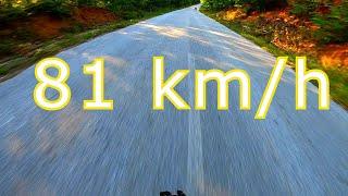 Inline Downhill  81kmh My new record for now-Voznja rolera Spust Gopro 6