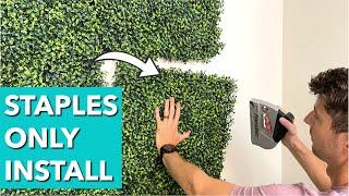 EASY DIY Accent Wall Faux Boxwoods