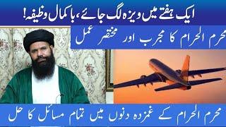 Aik Hafte Main Visa Lag Jaye Ba Kamal Wazifa  Muharram Ul Haram Ka Wazifa  Tamam Masail Hal 