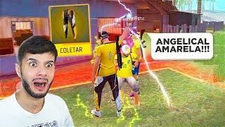 Usei a NOVA ANGELICAL AMARELA e IMPRESSIONEI os ALEATÓRIOS no FREE FIRE