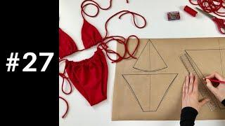 How to make your own classic swimsuit pattern? Step by step pattern making process.