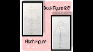 12.5 fashion block figure  fashion designing and illustration  flash figure 