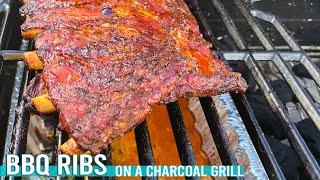 BBQ St. Louis Style Ribs on a Charcoal Grill  Amazingly Delicious