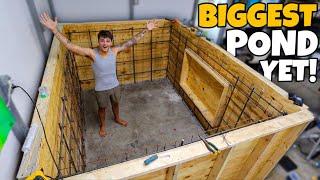 Building My BIGGEST POND in the FISH BUILDING