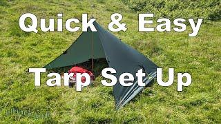 Quick and easy tarp setup using DD Hammocks Superlight S tarp