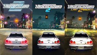 NFS Underground 2 Ultimate Graphics Mods Comparison  Last Breath vs REDUX vs Vanilla