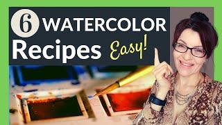 Watercolor Color Mixing Tutorial 6 EASY Recipes