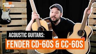 Soundcheck Fender CD-60S  CC-60S Acoustic Guitars