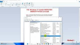 FIX Windows 11 Update KB5037591  KB5037771 Version 23H222H2 Fails to Install