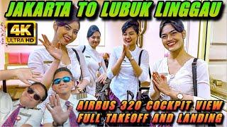 COCKPIT VIEW AIRBUS 320 - JAKARTA Soetta TO LUBUK LINGGAU Silampari  Flying the Sumatera Skies