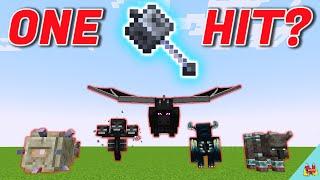 Can Mace ONE-HIT Every BOSS in Minecraft? Ender Dragon Wither Warden...