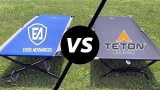 Teton Sports vs Ever Advanced XXL Review  Best Camping Cot For a Large Person?