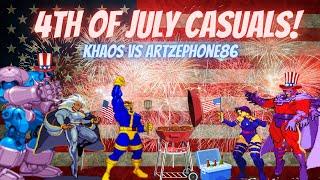 MvC2 - PSN Casuals -4th of July Special Khaos vs Artzephone86 Matrix Practice 070424