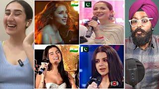 Indian Reaction to Pakistani Actresses vs Indian Actresses singing competition  Raula Pao