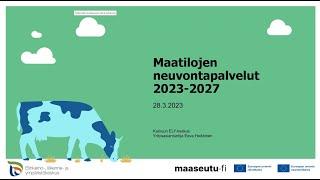 EUn maaseutupolitiikan rahoituskausi 2023 2027 - Kainuun info 44