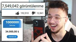 1 milyon izlenme satın aldım..