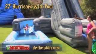 27 Foot Hurricane Inflatable Water Slide with Pool  eInflatables