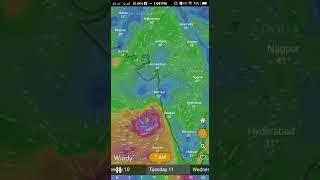 Cyclone  vayu  live radar tracking  #somnath#veraval#porbandar#mundra#jamnagar