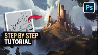 Concept Art Process  Digital Painting Tutorial 