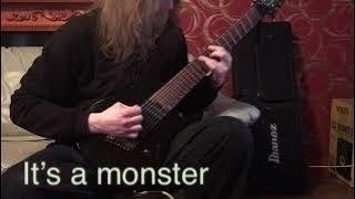 Trying an 8 string guitar -  Ibanez RGMS8