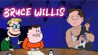 BRUCE WILLIS  Karl Pilkington Ricky Gervais and Steve Merchant