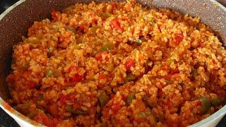 Rice is EXCELLENT - Bulgur Pilaf with Tomato Paste and Vegetables Recipe - How to Make Bulgur Pilaf