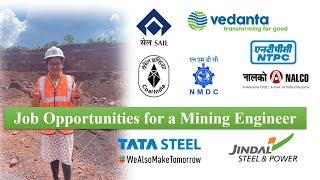 Companies offering jobs to a Mining Engineer  Top Mining companies in India