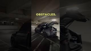 Tesla Model X Falcon Wing Doors in a Parking Garage #shorts