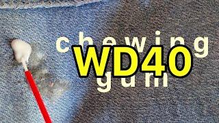 How to remove gum from jeans its WD40 go try it now