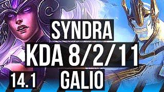 SYNDRA vs GALIO MID  8211 Dominating  KR Grandmaster  14.1