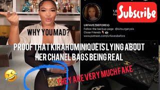 KIRAH OMINIQUE GOES OFF BECAUSE SHE WAS EXPOSED FOR WEARING FAKE CHANEL BAGS HERES PROOF