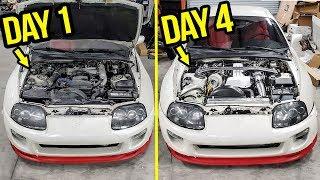 Rebuilding And Heavily Modifying A Stock 200000 Mile Toyota Supra In 4 Days