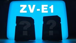 Whats the Best SD Card for the Sony ZV-E1?