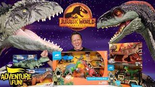 Jurassic World Dominion Dinosaur Giganotosaurus vs Therizinosaurus Dino Toy Review AdventureFun