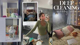 летняя генеральная уборка в комнате  deep cleaning messy room  *новая кровать распаковка книг 🩵