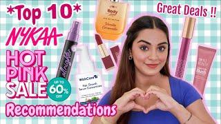 *TOP 10* NYKAA HOT PINK SALE RECOMMENDATIONS  *Best Deals* On Makeup Hair Care & More 