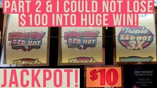 JACKPOT I Finally Landed My First On Triple Red Hot Sevens Only Needed $100 To Play The All Slots