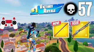 57 Elimination Solo Vs Squads Gameplay Wins Fortnite Chapter 5 PS4 Controller