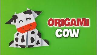 Origami Cow Step By Step Tutorial  Paper Cow Craft