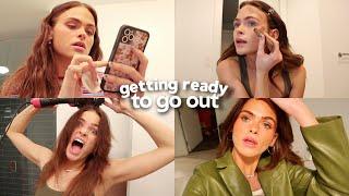 let’s get ready to go out skincare hair makeup & outfit