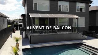 Tendal  Auvent de balcon sur mesure en aluminium.