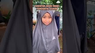 Harapan anak2 penghafal quran #maskanulhuffadz #santri #harapan