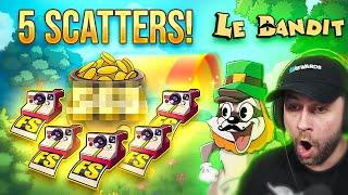 We FINALLY got the 5 SCATTER BONUS on LE BANDIT - END OF THE RAINBOW  BONUS Bonus Buys