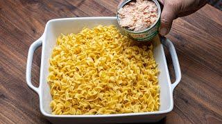 Do you have canned tuna and noodles at home‼️ Easy Recipe  Best microwave oven meal