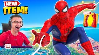 Nick Eh 30 reacts to Spider-Man WEB SHOOTERS in Fortnite