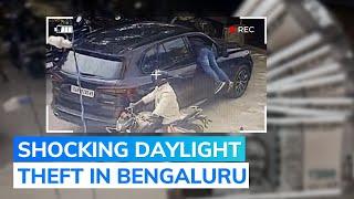 Robbers Caught On Cam Breaking BMW Window Escaping With Rs 13 Lakhs