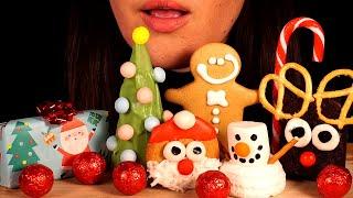 ASMR Christmas Treats and Desserts Eating Sounds Mostly No Talking