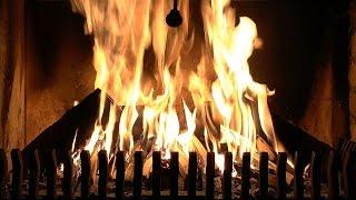 Burning Fireplace with High Quality Crackling Fire Sounds Real Time Full HD Recording