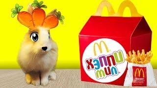 McDonalds и Кролик Баффи и Happy Meal  ОБЫЧНАЯ ЕДА ПРОТИВ ОВОЩНОЙ  Обзор Хеппи Мила