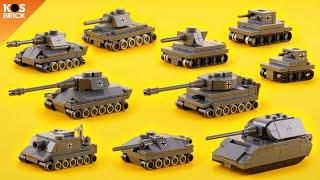 Lego WW2 German Tank Mini Vehicles Tutorial